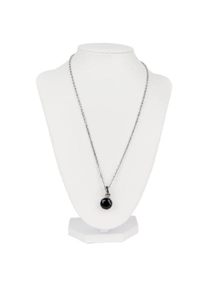 Black Stone Chain Necklace ID502