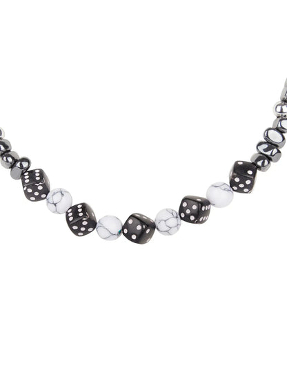 Bold Dice Beaded Necklace IO502