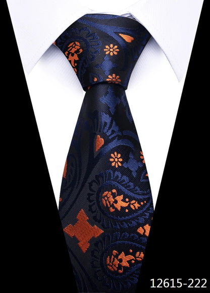 Tie For Men Newest design Luxurious 7.5 cm Necktie Shirt Accessories Striped Dark Red Man's New Year's Day