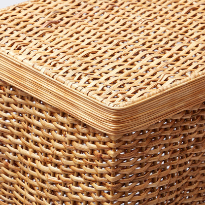 Small Vivienne Rattan Scalloped Console Table