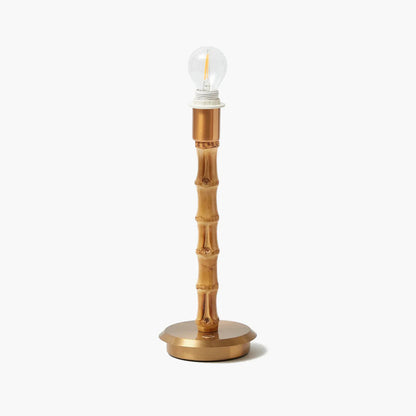 Bamboo Rechargeable Lamp with Natural Seagrass Shade (24cm)