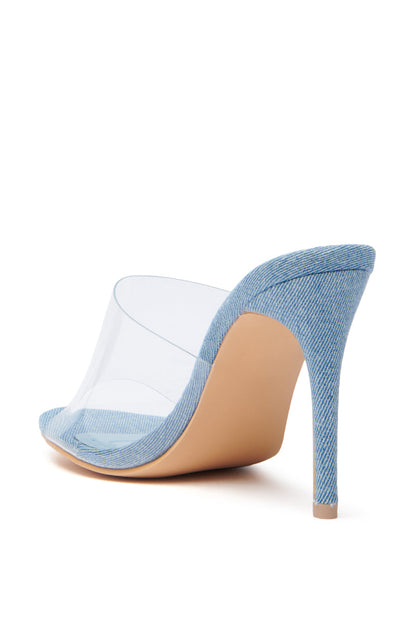 AKIRA OSWEGO DENIM NEW SLIP ON MULE SANDAL