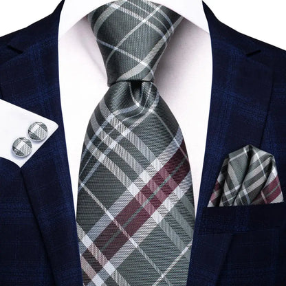 Hi-Tie Blue Business Solid 100% Silk Men's Tie NeckTie 8.5cm Ties for Men Formal Luxury Wedding High Quality Gravata