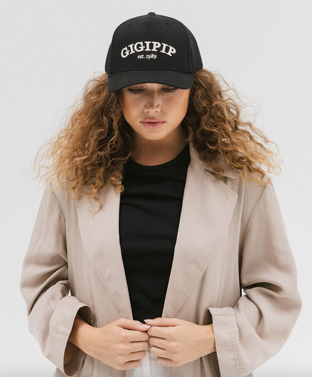 gigi pip canvas trucker - black