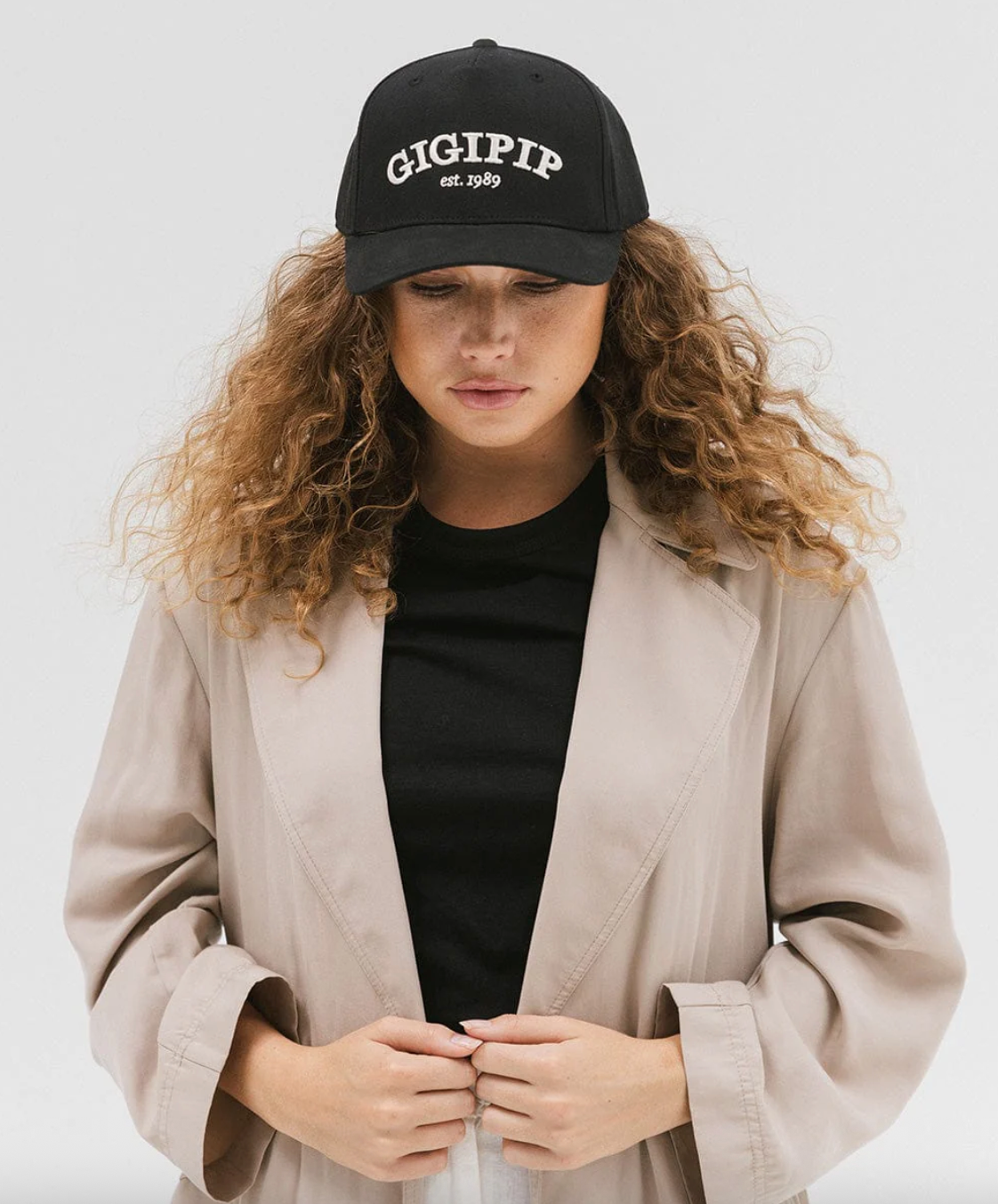 gigi pip canvas trucker - black