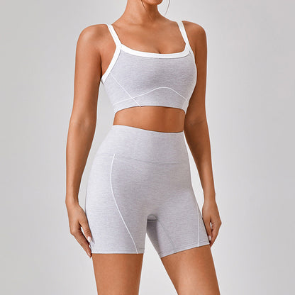 Women's Contrast Color Yoga Set