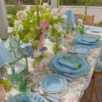 Soft Blue Lace Dinner Plates (Set of 4)