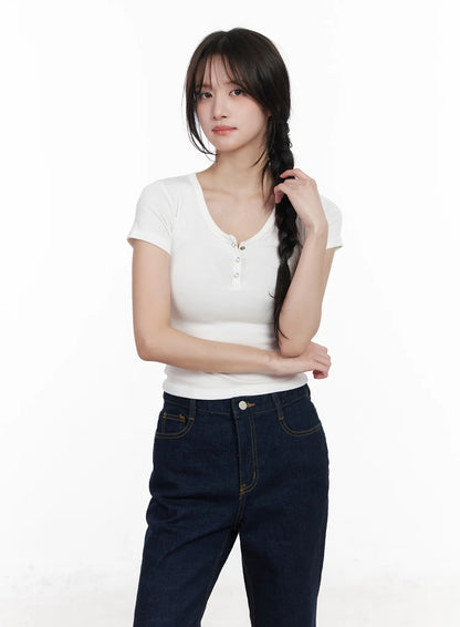 Basic Snap Button Tee CM531