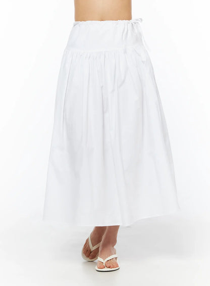 Basic Ribbon Maxi Skirt CU522