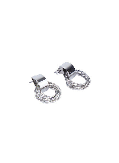 Chunky Threaded Hoop Earrings CL524