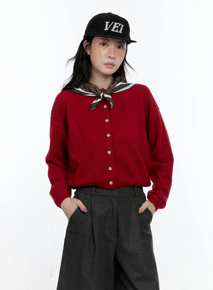 Classic Round Neck Cardigan CN517