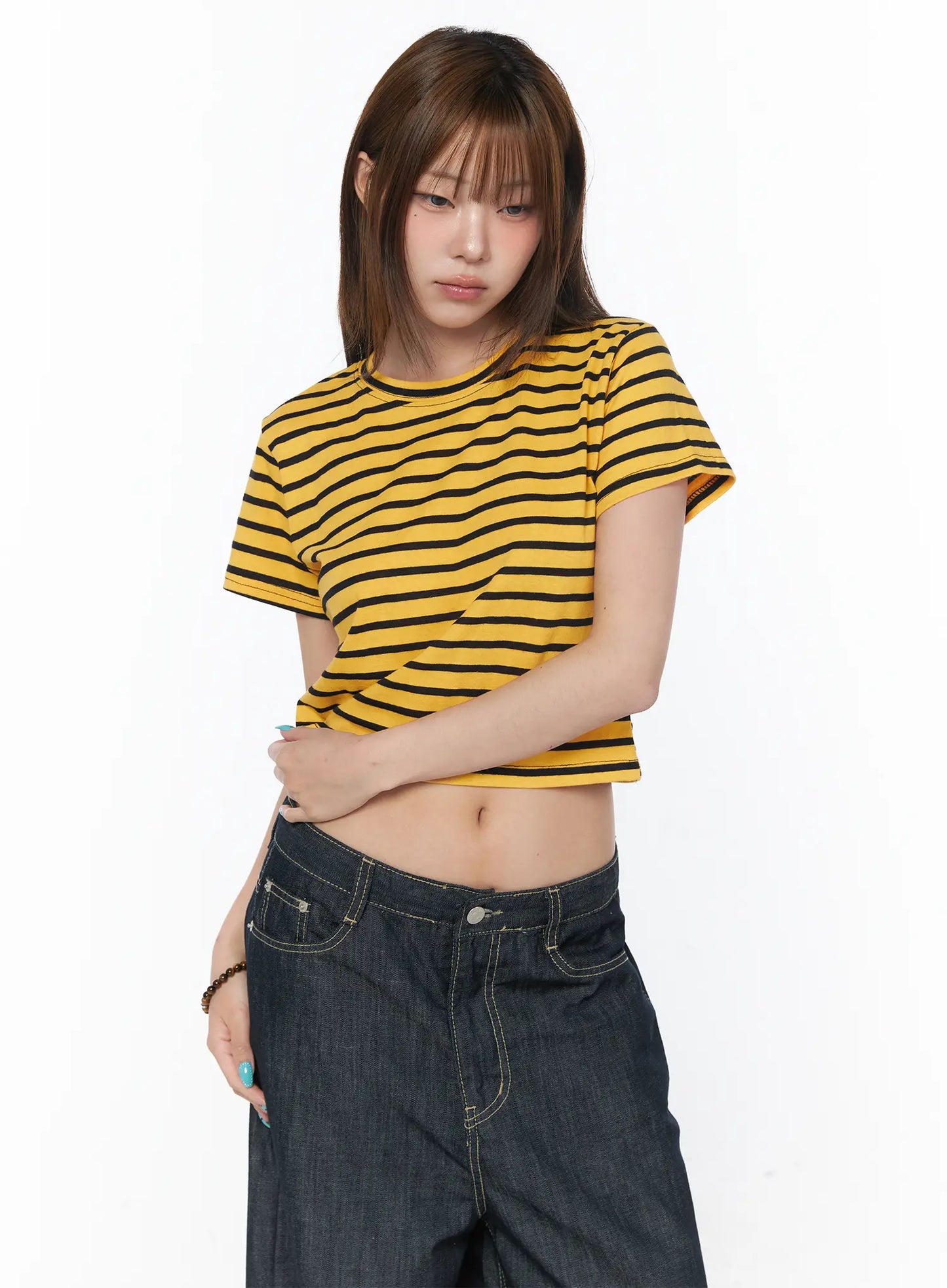Casual Striped Short Sleeve Top CY529