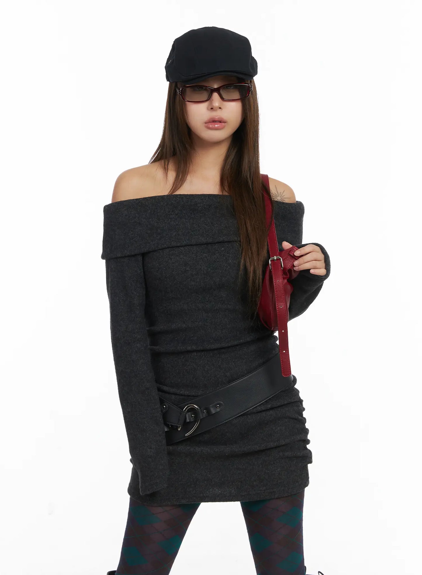 Chic Off-Shoulder Mini Dress CJ513