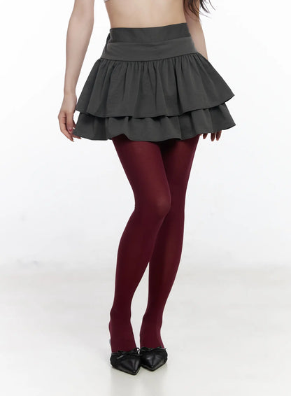 Chic Ruffled Layered Mini Skirt CJ526