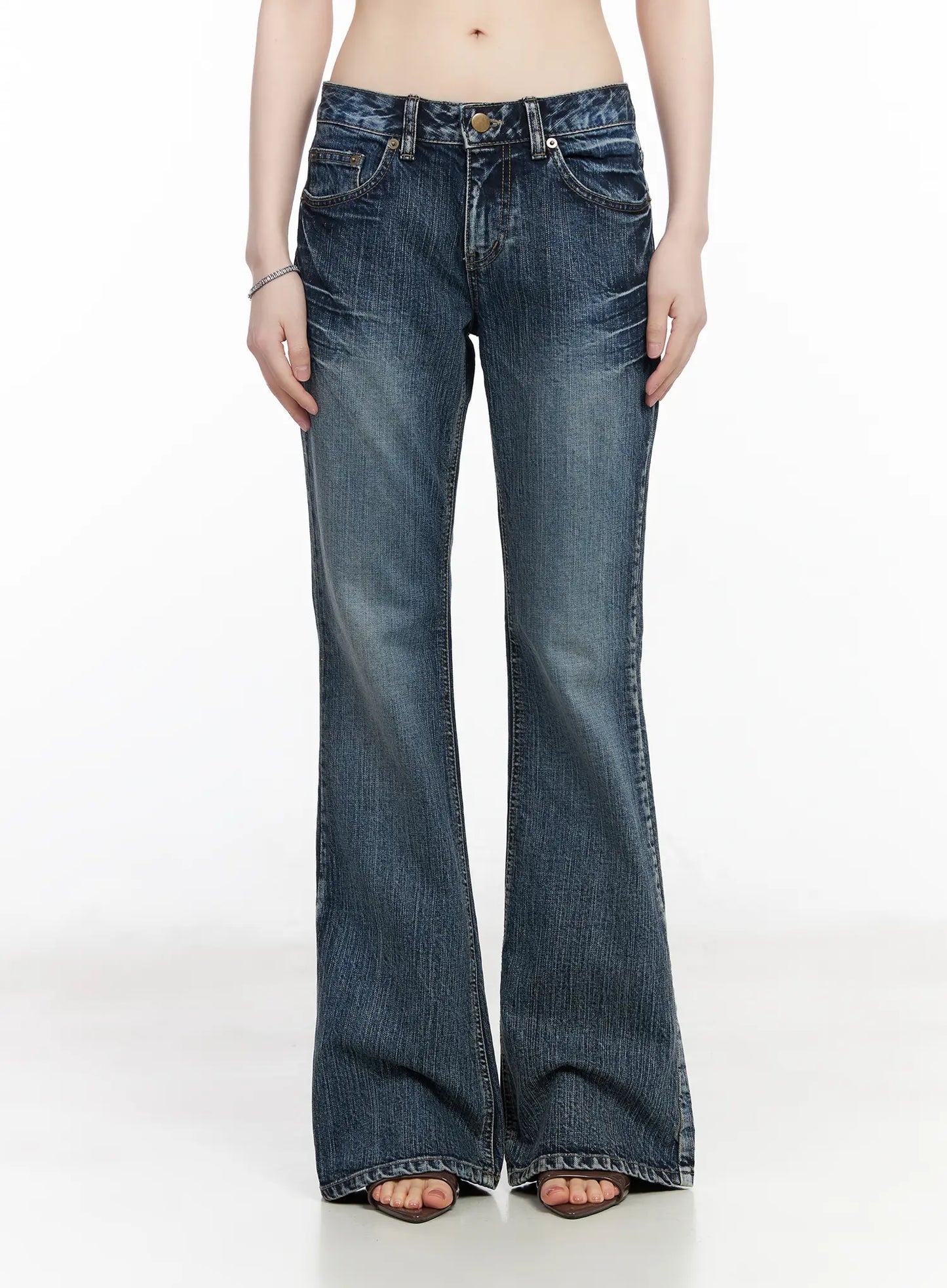 Carey Vintage Washed Bootcut Flared Jeans CM526