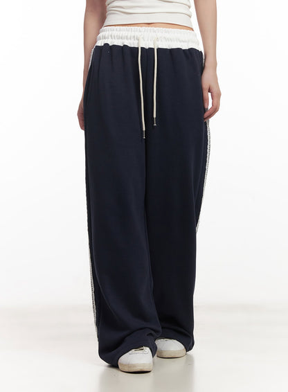 Angel Lace Wide-Leg Trackpants CA521