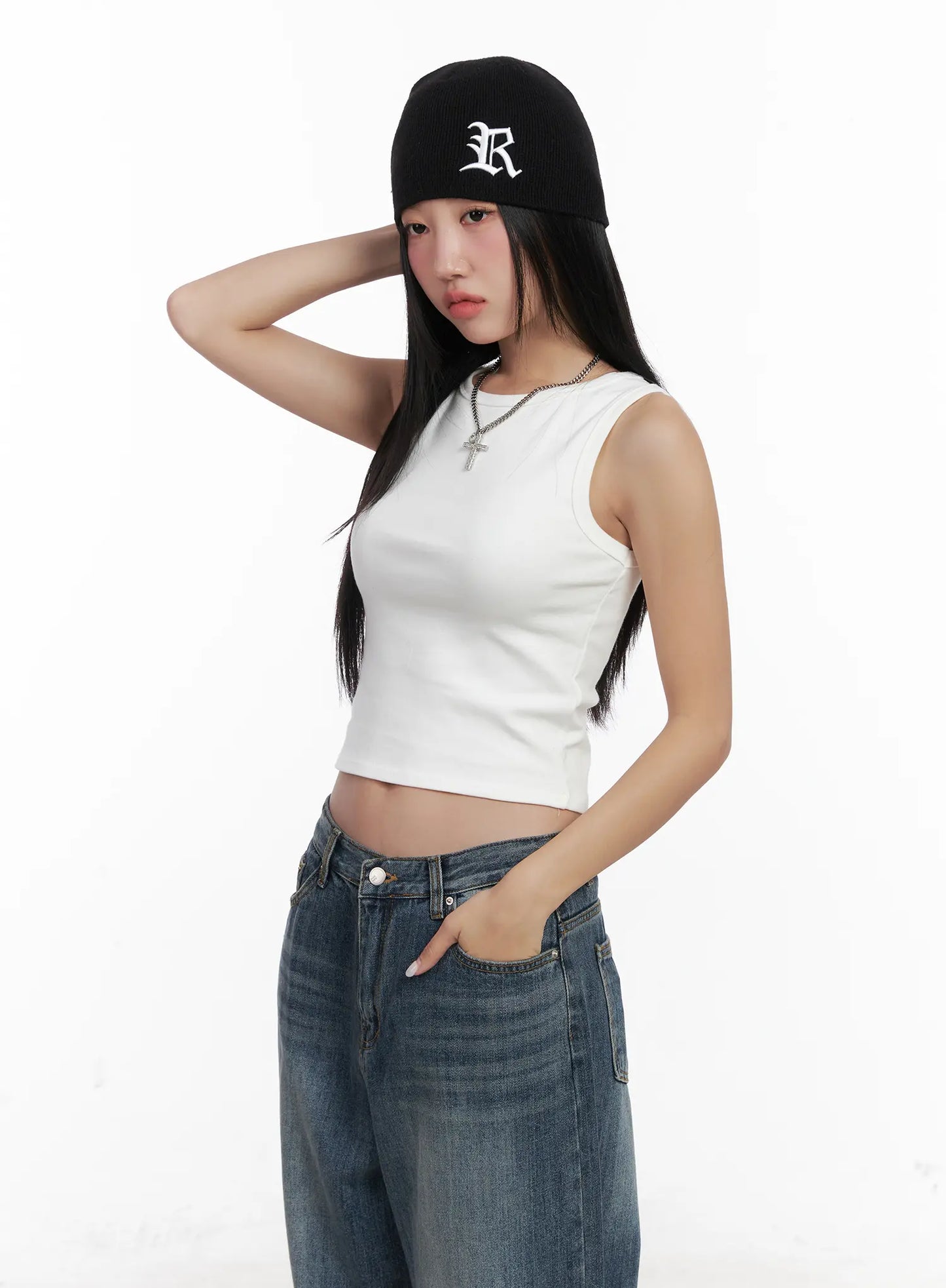 Basic Ribbed Crop Tank Top CN528