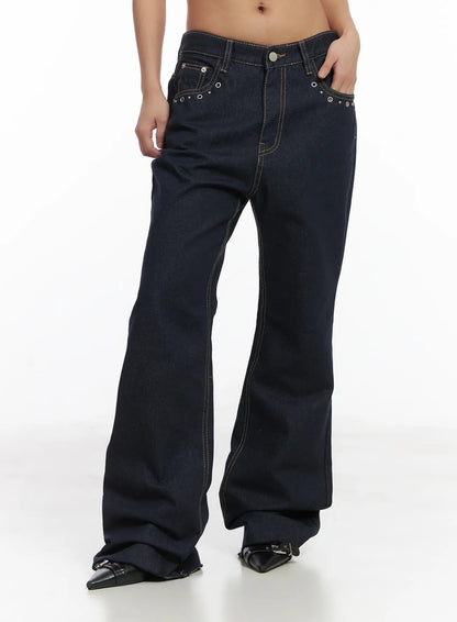 Bunn Non-Fade Eyelet Bootcut Jeans CJ512
