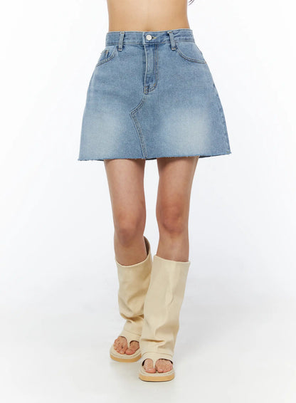 Casual Denim Mini Skirt CU522