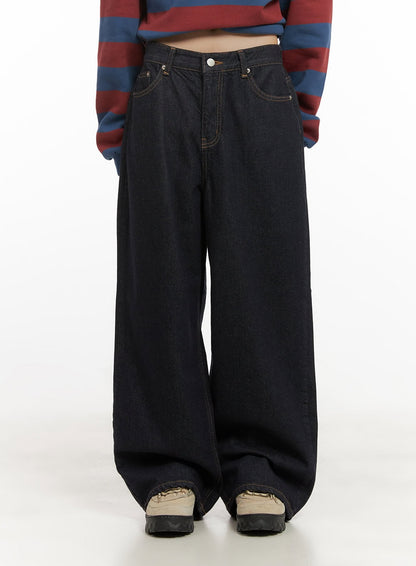 Allie Stitched Wide-Leg Jeans CD430