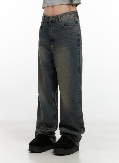 Alina Washed Wide-Leg Jeans CN407