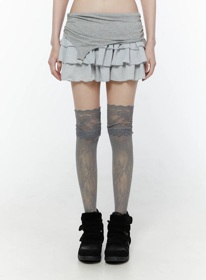 Chic Tiered Ruffle Mini Skirt CU508