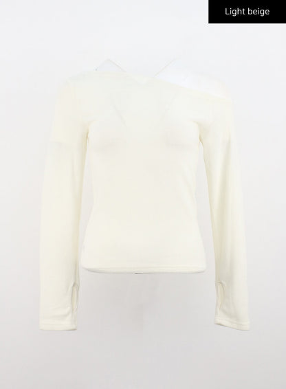 Asymmetrical One-Shoulder Top CO323