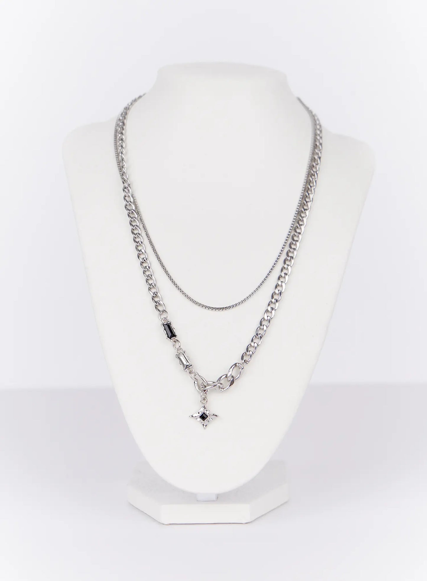 Bold Chain Layered Necklace IO527