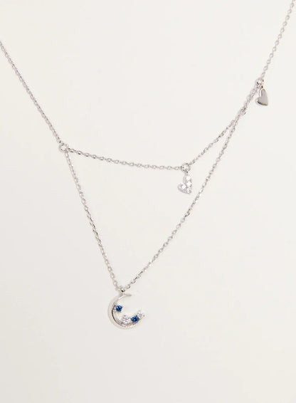 Azure Crescent Necklace IS517
