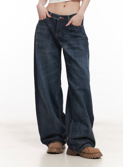 Annie Washed Wide-Leg Jeans CM518