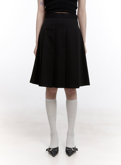 Classic Pleated Midi Skirt CF512