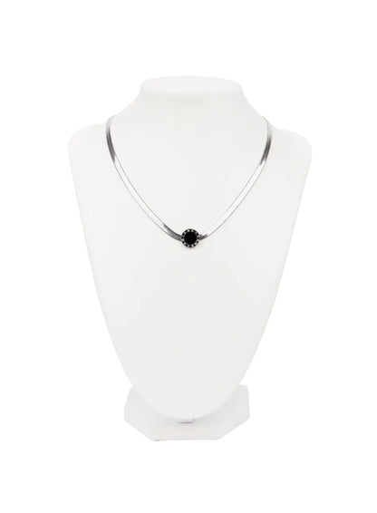 Black Pendant Necklace CA508