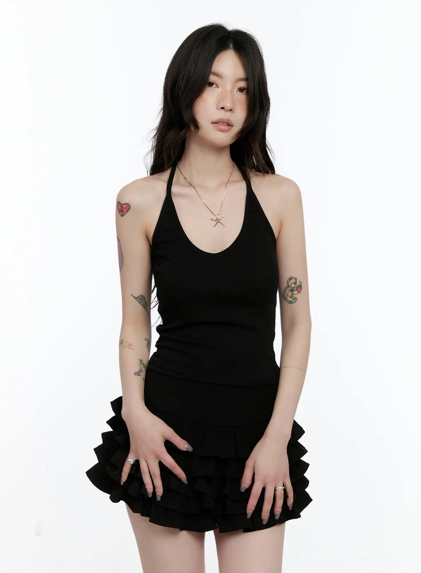 Basic U-Neck Halter Tank Top CN517