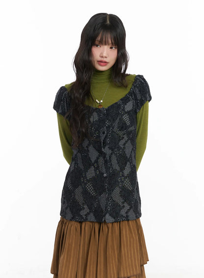 Chic Two-Way Knit Blouse CD531