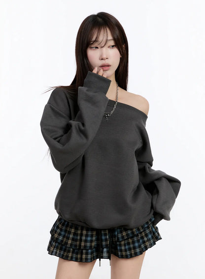 Casual Off-Shoulder Sweatshirt CN524