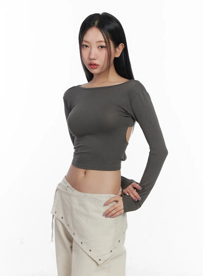 Backless Corset Crop Top CJ530