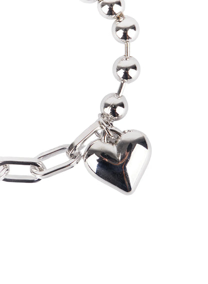 Bold Heart Bead Bracelet F502