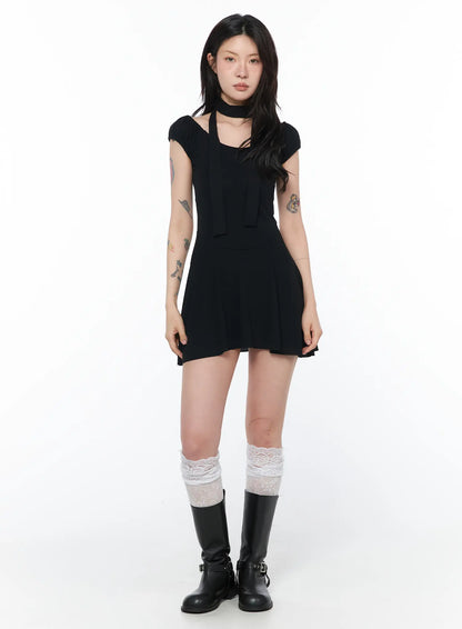 Chic Off-Shoulder Mini Dress CA524