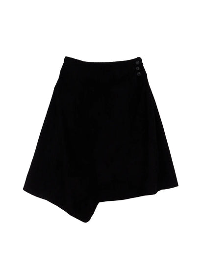 Asymmetric Button Midi Skirt CN521