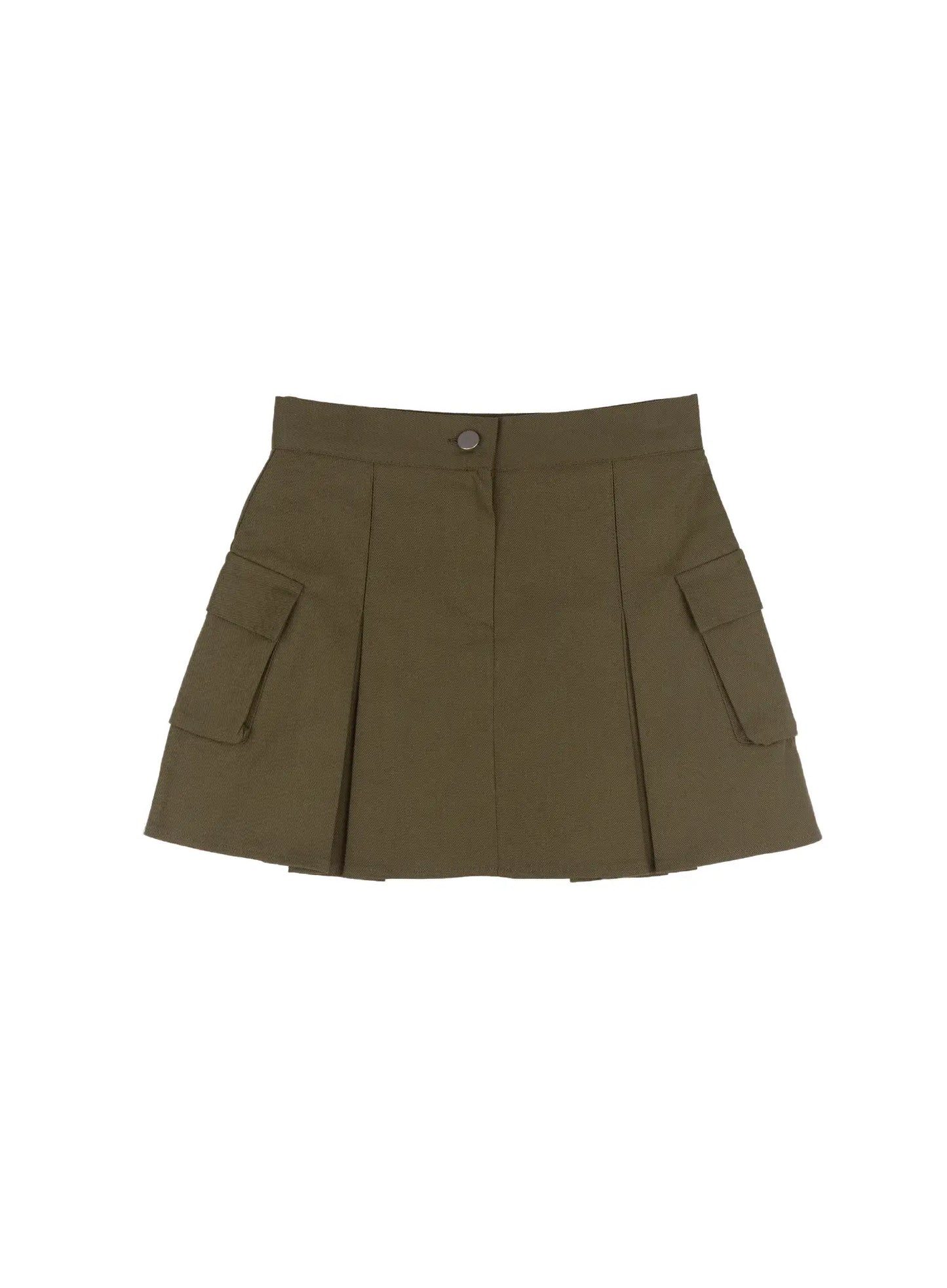 Chic Pleated Cargo Mini Skirt CF503