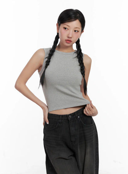 Basic Ribbed Crop Tank Top CN528