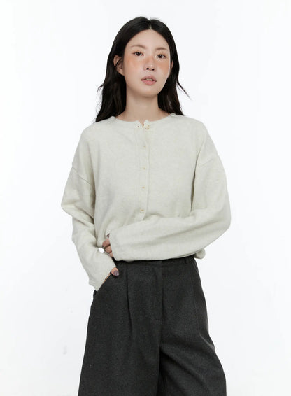 Classic Round Neck Cardigan CN517