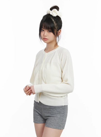 Classic Round Button-Up Cardigan CM513