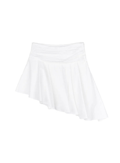 Asymmetrical Flare Midi Skirt CA524