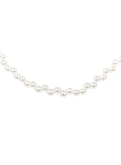 Asymmetric Faux Pearl Necklace CA508
