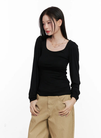 Basic Square Neck Long Sleeve CO531