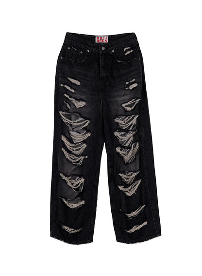 Clementine Distressed Wide Leg Jeans CA528