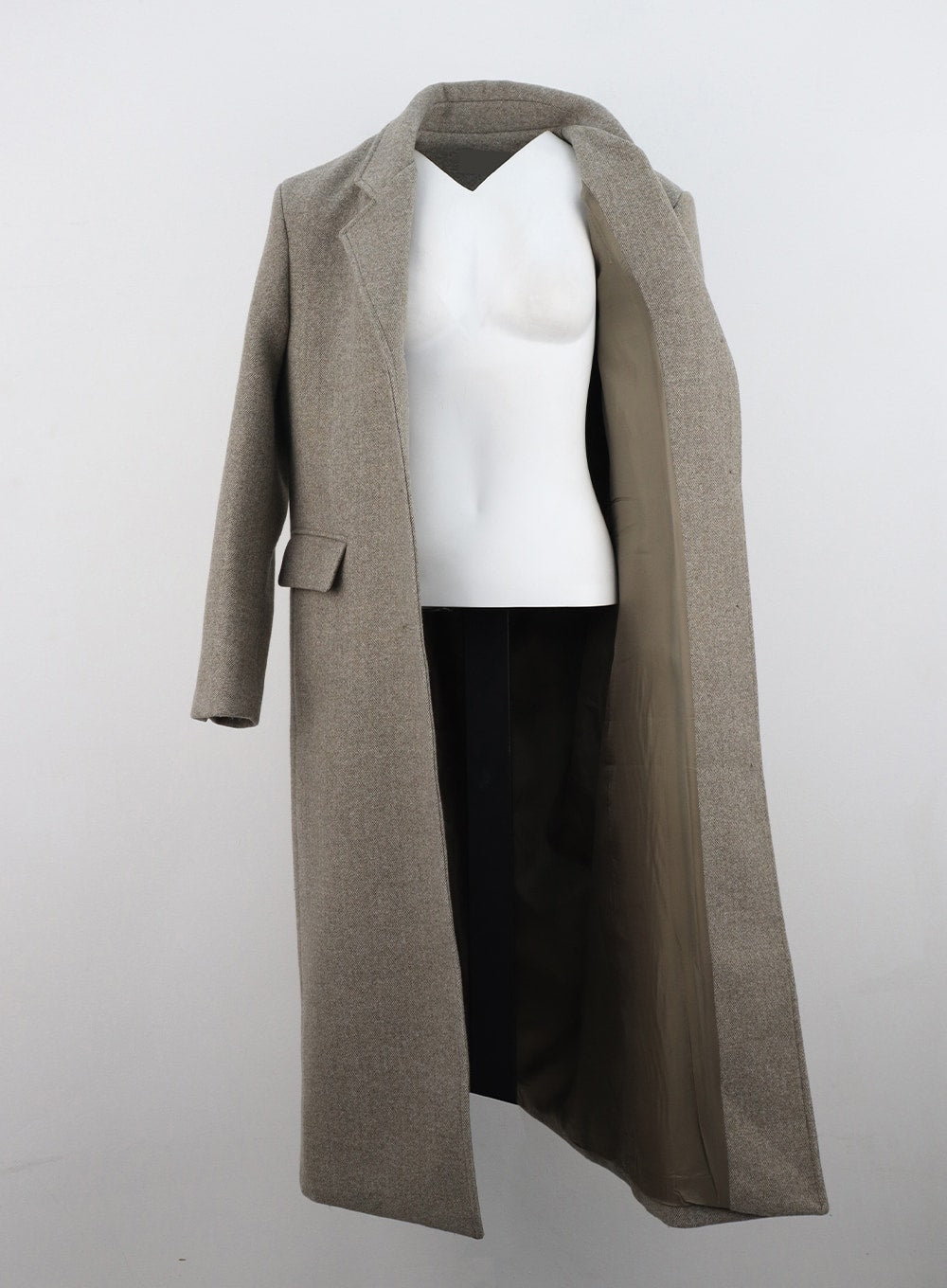 Button Tailored Maxi Coat CN309