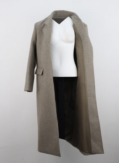 Button Tailored Maxi Coat CN309
