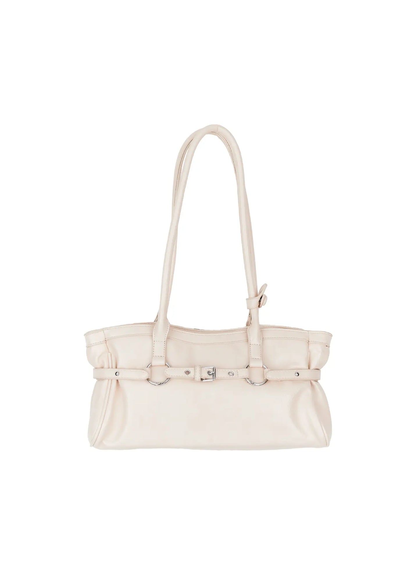Buckle Accent Faux Leather Shoulder Bag CM526